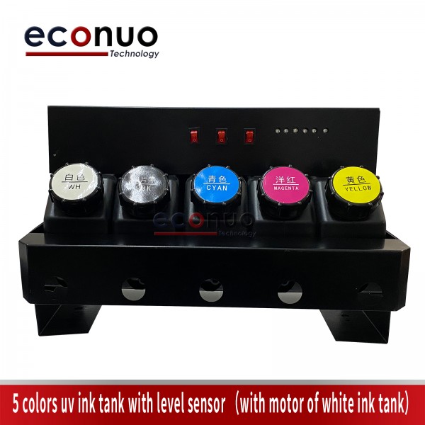 5 Colors UV Ink Tank With Level Sensor With Motor Of  White Ink Tank