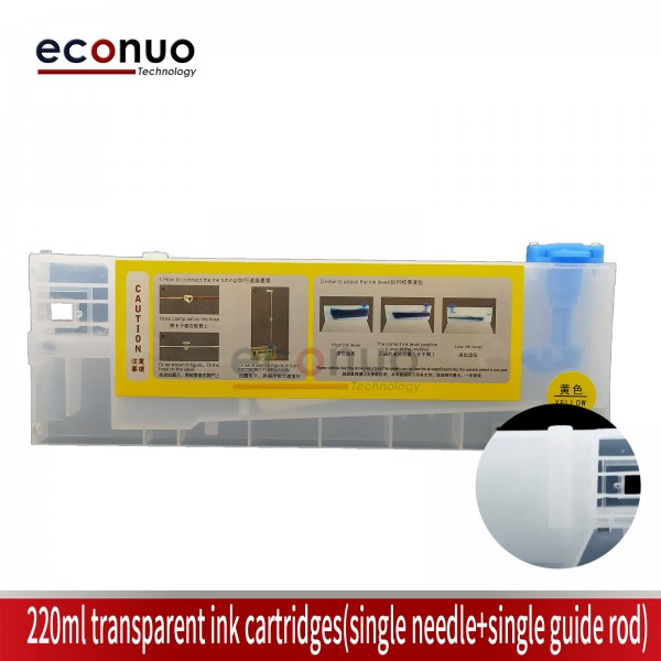 220ml Transparent Ink Cartridges(Single Needle+Single Guide Rod)