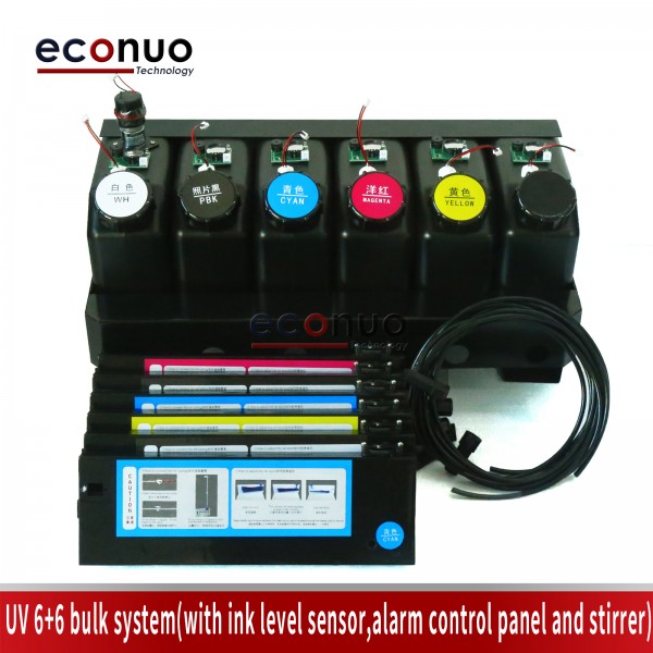 UV 6+6 Bulk System With Ink Level Sensor Alarm Control Panel And Stirrer