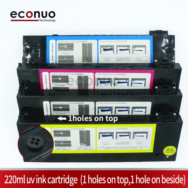 220ml UV ink cartridge  1 Holes On top 1 Hole On Beside