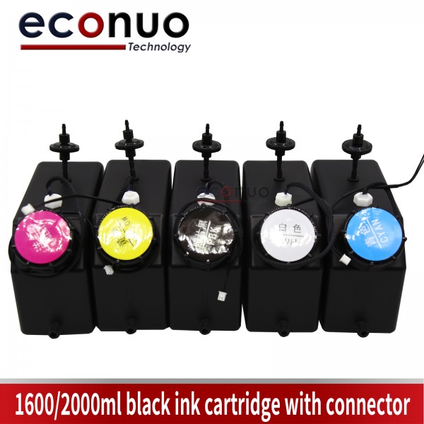 1600/2000ml Black Ink Cartridge With Connector 