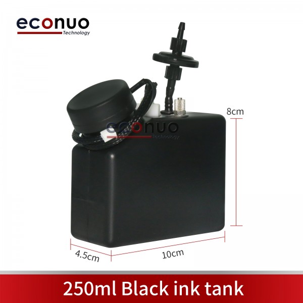 250ml Black Ink Tank  Ink Cartridge Sub Tank Float/Agitator/Motor/Filter/Metal Connector