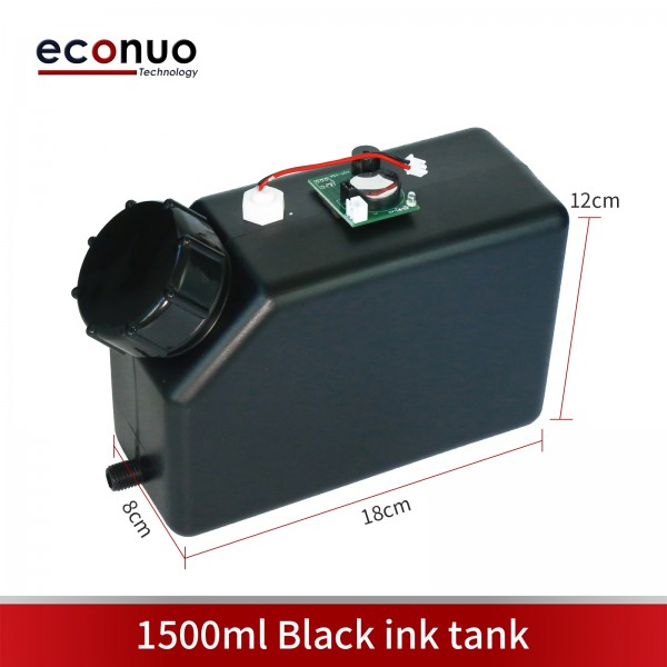  1500ml Black Ink Tank  Ink Cartridge Float/ Metal Joint With Alarm 