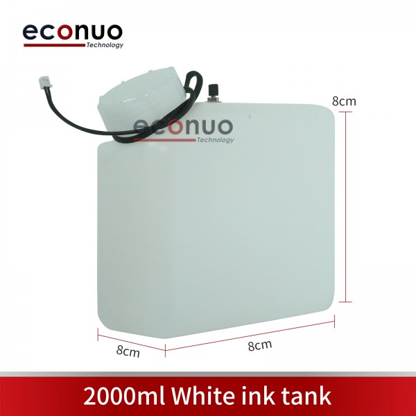 2L White Ink Tank  Ink Cartridge Sub Tank Float/ Metal Tube Connector Inner 3mm