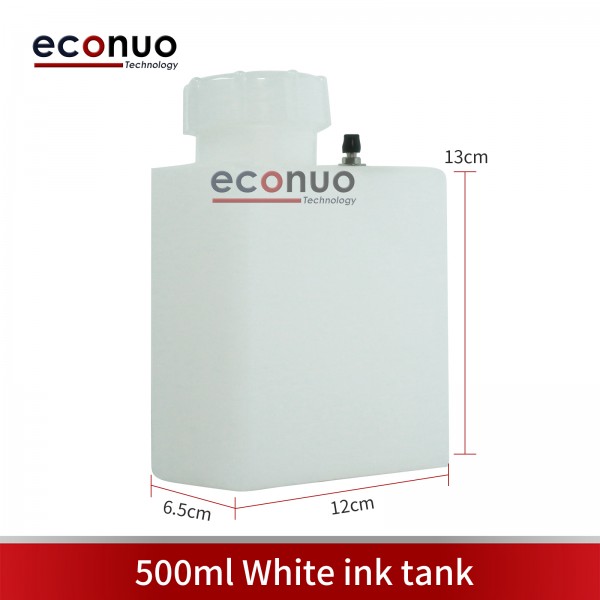  500ml White Ink Tank  Ink Cartridge With Tube Connector Inner 3mm