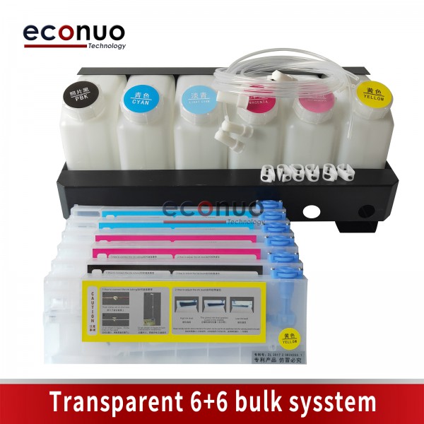 Transparent 6+6 /6+12 Ink Bulk System