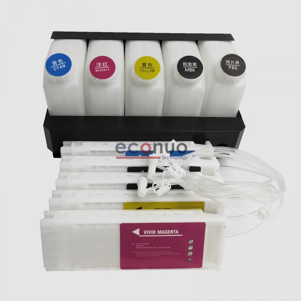 White 5+5 Ink Bulk System Epson T3000 T7000