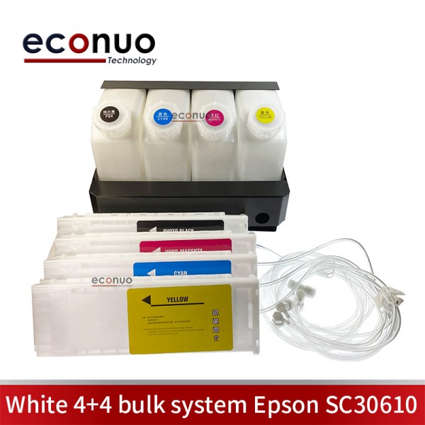 White 4+4 bulk system Epson SC30610 with chips