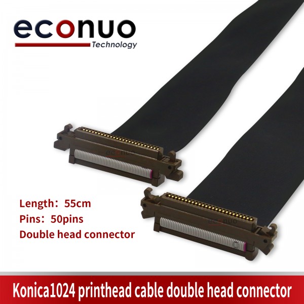 Konica 1024 Printhead Cable Double Head Connector 50pins 55cm