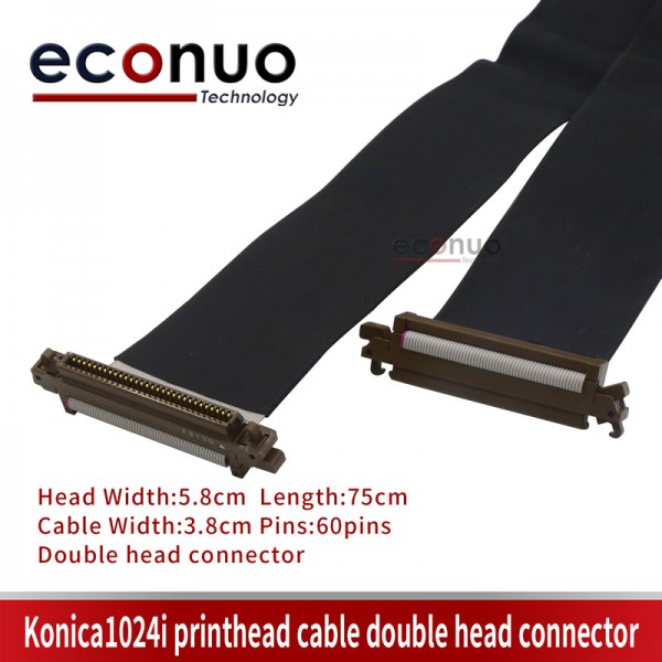 Konica 1024i Printhead  Cable Double Head Connector 60pin 75cm