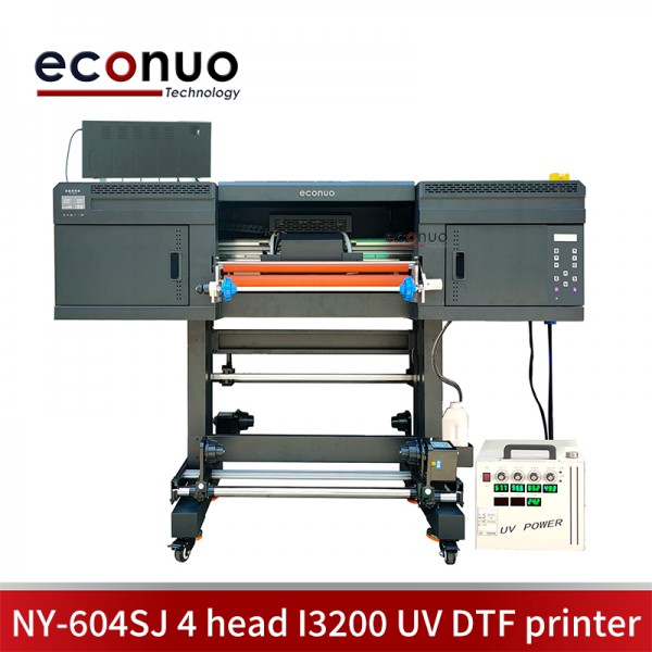 Digital a124 inch 60 cm 4 heads i3200 roll to roll uv dtf sticker printing printer with laminator NY-604SJ  I3200 UV DTF printer