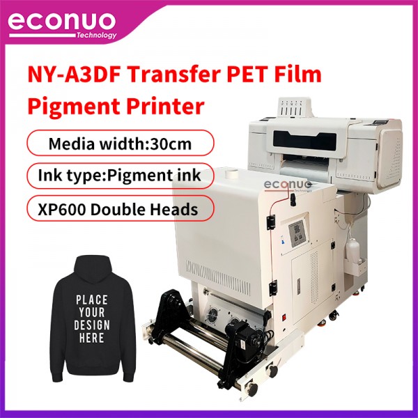 NY-A3DF DOUBLE HEADS Transfer PET Film Pigment Printer F1080 30cm XP600