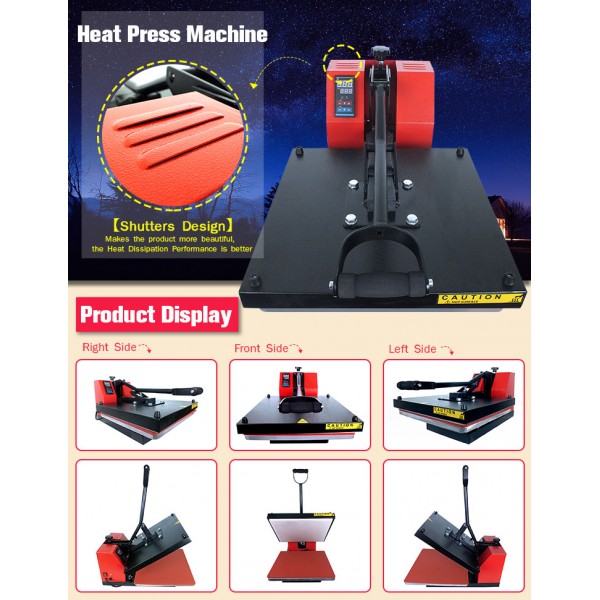 wholesale High quality heat press machine printing on t shirts custom heat transfer machine 38x38 40x46cm for DTF Pigment Pinter