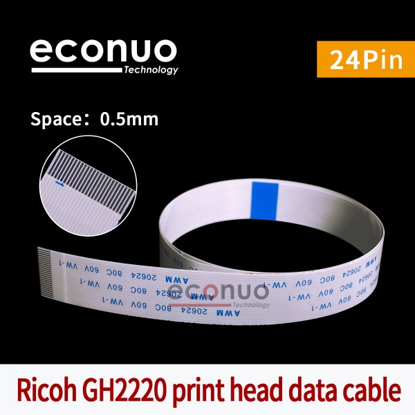  Ricoh GH2220 Printhead Data Cable 24pin 0.5mm spacing 50cm