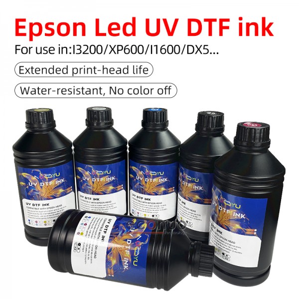 UV DTF Ink 1000ML For Epson 1390 L800 1400 1410 1430 TX800 XP600 L1800 UV DTF Transfers Printer