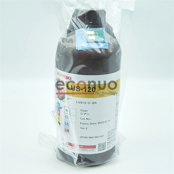 Original Mimaki LUS-120 /lus120 UV Ink for JFX200/JFX500/UJF3042MKII/UJF6042MKIIEX/UJF-A3MKII/UJV55/UJV50 1000ML with ink chip