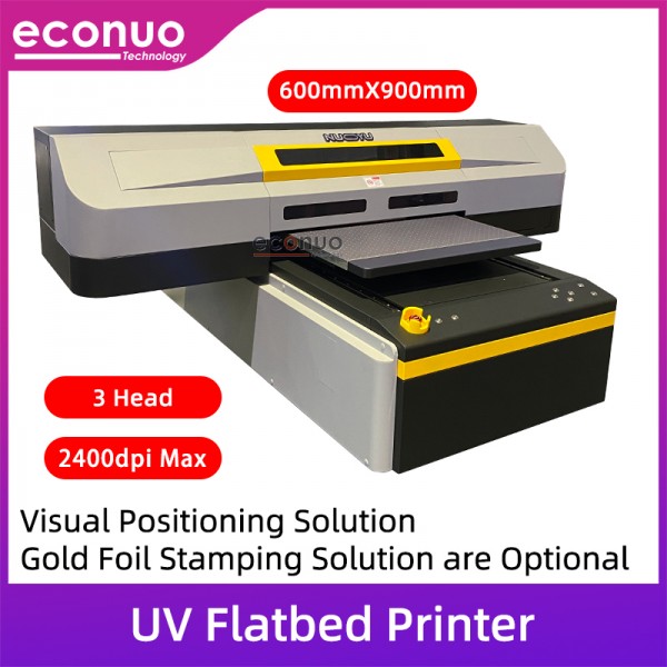 NY-F6090A 600mm*900mm UV Flatbed Printer (Visual Positioning Solution & Gold Foil Stamping Solution are Optional)