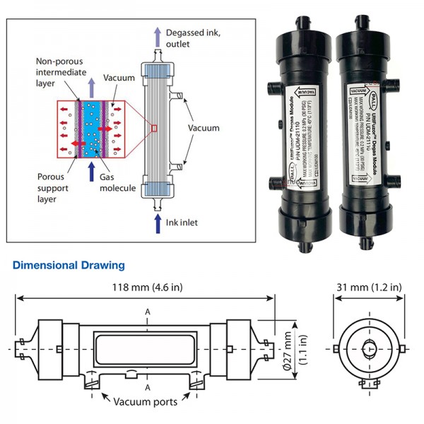 Original PALL UltiFuzor Degas Module - UDM-21110
