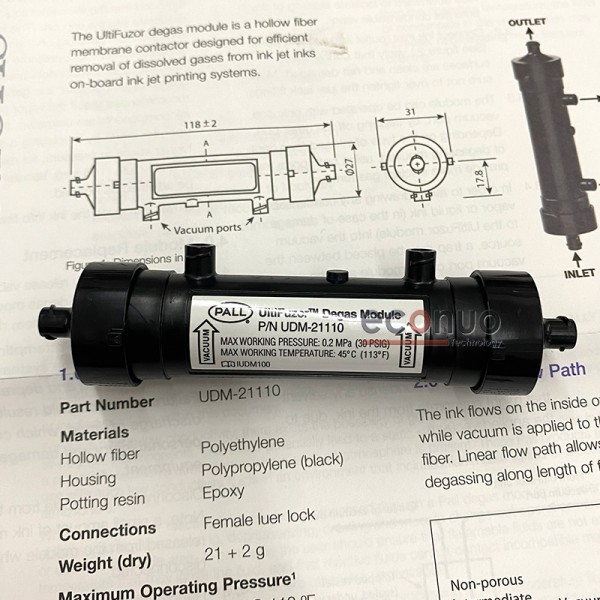 Original PALL UltiFuzor Degas Module - UDM-21110