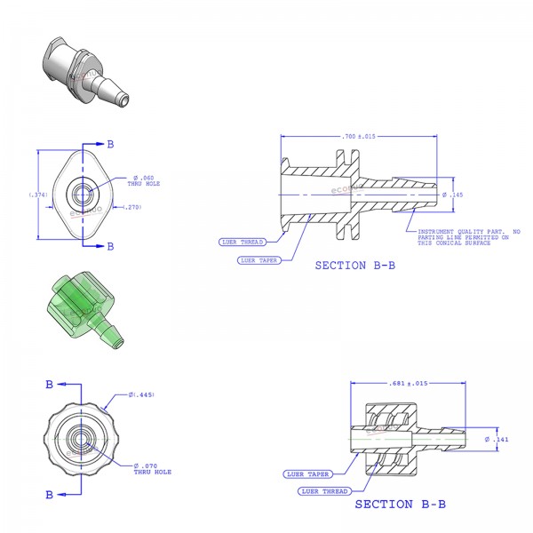 Original Imported Luer Fitting(Connector)