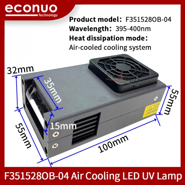 Air cooling system led uv  lamp for flexo/label printing  Wave length 395-400mmF351528OB-04