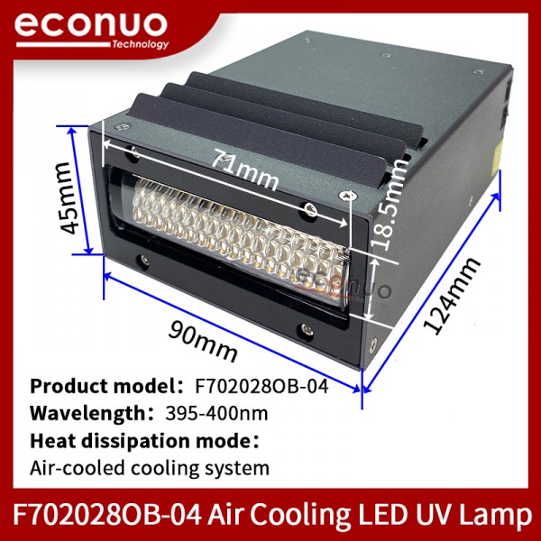 Air cooled cooling system led uv lamp for flexo/label printer Wave length 395-400mm F702028OB-04 for DTF a3 a4 1.6 1.8m printer