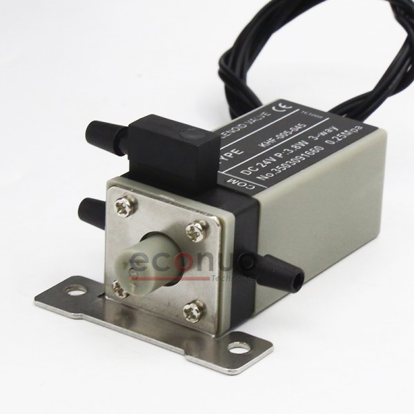 KHF-005-045 DC24V 3.8W KHF Straight 3-way Solenoid Valve Connect 4mm Ink Tube