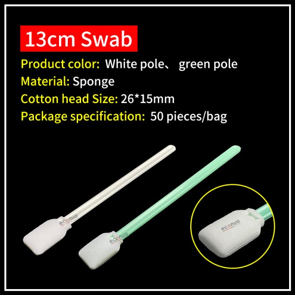 130mm Green/White Cleaning Swabs for Epson / Roland / Mimaki / Mutoh Inkjet Printers 50pcs /bag